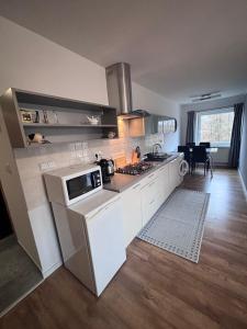 Kuchyňa alebo kuchynka v ubytovaní Apartmán 11 Nová Lesná