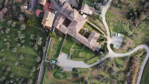 Letecký snímek ubytování Borgo dei Rosai
