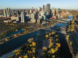 Almennt útsýni yfir borgina Calgary eða útsýni yfir borgina eins og það er á hótelinu