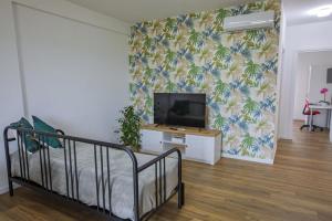 Телевизор и/или развлекательный центр в La Casa di Giovanni a Palidoro