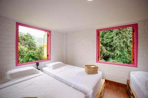 Postel nebo postele na pokoji v ubytování Isla de pascua - Jardín - Hostel