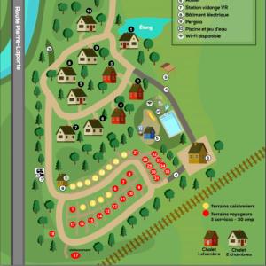 Půdorys ubytování Chalets du Domaine Yamaska