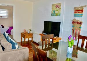 TV a/nebo společenská místnost v ubytování Departamentos Patagonia