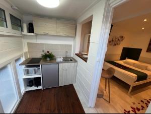 Η κουζίνα ή μικρή κουζίνα στο Studio moderne et lumineux