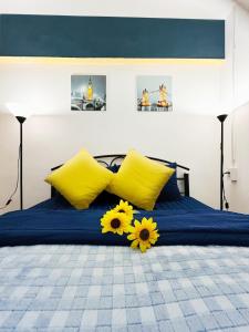 Postel nebo postele na pokoji v ubytování DS self service Apartment 03 + 4 fotografie