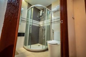 Koupelna v ubytování Hotel Monicon