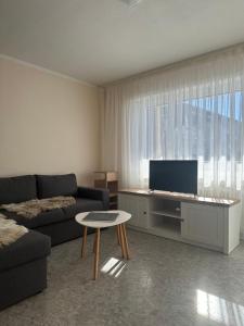 TV a/nebo společenská místnost v ubytování Gemütliche Wohnung im Haus Pfeiren