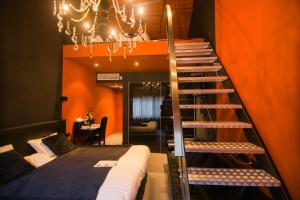 Letto o letti in una camera di Hotel Moon