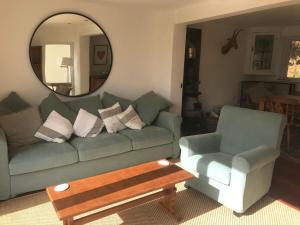 Χώρος καθιστικού στο Gower cottage for 2-4 with sea views near sandy beach