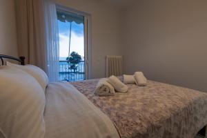 Ένα ή περισσότερα κρεβάτια σε δωμάτιο στο Vicky's view house
