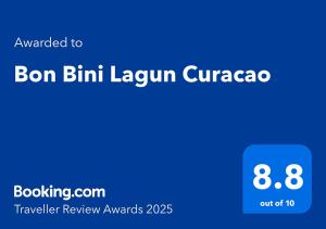 Bon Bini Lagun Curacao tanúsítványa, márkajelzése vagy díja