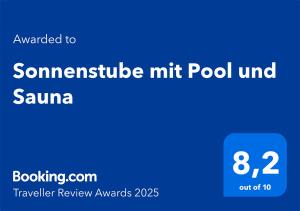 Certifikát, hodnocení, plakát nebo jiný dokument vystavený v ubytování Sonnenstube - Westbalkon, Ruhige Lage, Sauna, Pool, Seenähe, Dachterrasse