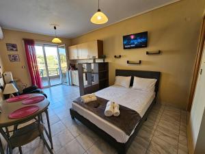 TV a/nebo společenská místnost v ubytování Serenity LX Apartments