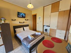 TV a/nebo společenská místnost v ubytování Serenity LX Apartments
