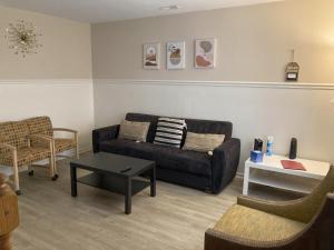 Χώρος καθιστικού στο Big parking quiet 2-bedroom in West Raleigh 5210