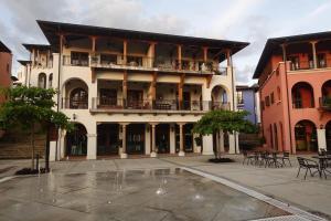O edifício onde o apartamento está situado