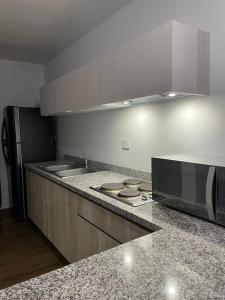 Kuchyň nebo kuchyňský kout v ubytování Departamento Altata punta paraiso