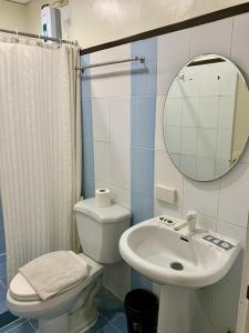 Koupelna v ubytování WJV Premium Hotel