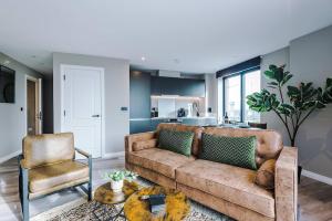 Posezení v ubytování Leeds City Centre 2 Bed Flat - Roof Terrace & Free Parking