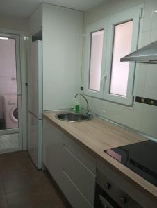 a kitchen with a sink and a counter top at PLAZA AYUNTAMIENTO 3 HABITACIONES PONDoS in Linares