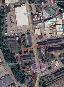 a map of the intersection of a street at Blanca apartment in Oban