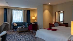 Postel nebo postele na pokoji v ubytování فندق الصفوة البرج الأول Al Safwah Hotel First Tower 1