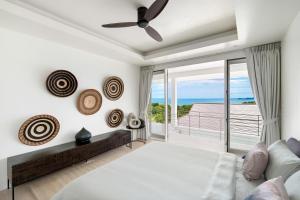 Ένα ή περισσότερα κρεβάτια σε δωμάτιο στο Villa Kohia, stunning sea views, breakfast, serviced daily, private dining service on request, North Chaweng +76 φωτογραφίες