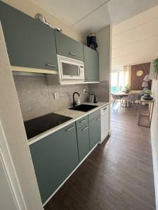 Η κουζίνα ή μικρή κουζίνα στο Beach apartment by the sea