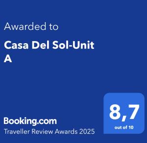 Casa Del Sol-Unit A的证书、奖牌、标识或其他文件