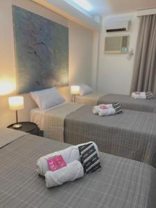 Sarmiento B1 في سان فرناندو ديل فالي دي كاتاماركا: غرفة فندقية بها سريرين مع مناشف عليهما