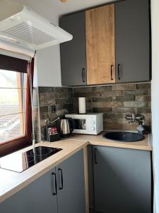 O bucătărie sau chicinetă la Duna - Panonia Apartments +23 fotografii