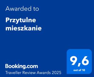 Certifikát, ocenenie alebo iný dokument vystavený v ubytovaní Przytulne mieszkanie