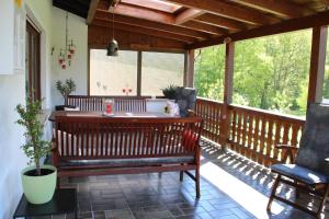 Μπαλκόνι ή βεράντα στο Ferienwohnung Am Gartenzaun