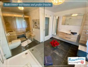 Vannituba majutusasutuses Nordseeurlaub im hochwertigen Feriendomizil Rosenhuus mit Sauna und Kamin im idyllischen Butjadingen