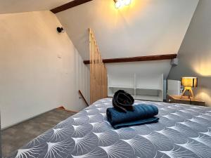 Ένα ή περισσότερα κρεβάτια σε δωμάτιο στο Superbe studio à proximité du centre-ville