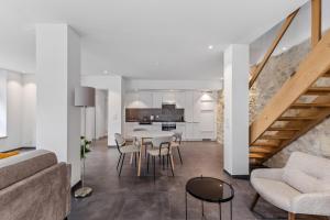 Kuchyň nebo kuchyňský kout v ubytování The R Apartment Rosengasse