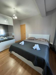 En eller flere senge i et værelse på Valencia Apartamento Sol de Naranja