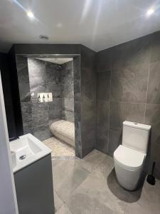 Koupelna v ubytování Biss barn house