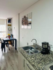 Kuchyň nebo kuchyňský kout v ubytování Davinci 1903 Bed & breakfast centro histórico Bogotá