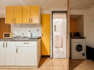 Kuchyň nebo kuchyňský kout v ubytování ELSO apartments