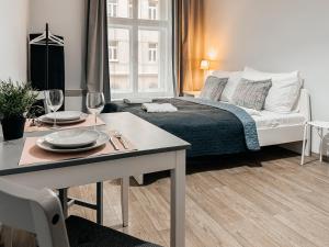 Postel nebo postele na pokoji v ubytování ELSO apartments