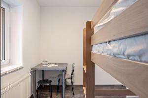 Postel nebo postele na pokoji v ubytování Haus Fuldablick