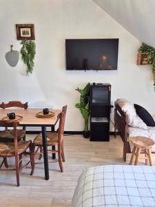 Televízia a/alebo spoločenská miestnosť v ubytovaní BelleÉtoile - Wifi - Clim - Vue