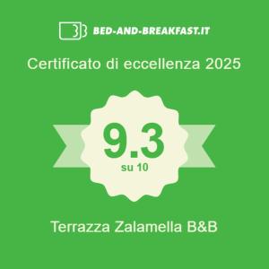 Certifikát, hodnocení, plakát nebo jiný dokument vystavený v ubytování Terrazza Zalamella Bed and Breakfast