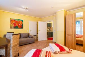 Voodi või voodid majutusasutuse SCHUSTERjunge Aparthotel toas