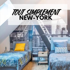 Tout simplement NEW YORK客房内的一张或多张床位