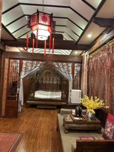 Pingyao HongJingYuanGuesthouse的休息区