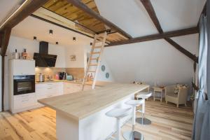 Η κουζίνα ή μικρή κουζίνα στο Denkmal Haus Hugo Loft