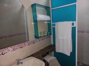 Bilik mandi di DEPARTAMENTOS DEL HOTEL HAMILTON