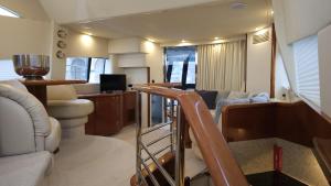 TV a/nebo společenská místnost v ubytování Superbe yacht dans le port de Cannes